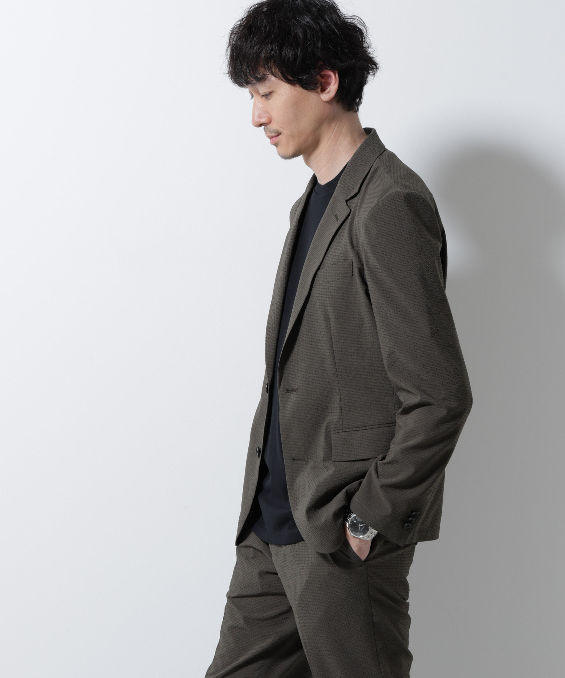 nano･universe「「Damerino」DotAir(R)サッカーストレッチセットアップ/吸水速乾」|スーツ|