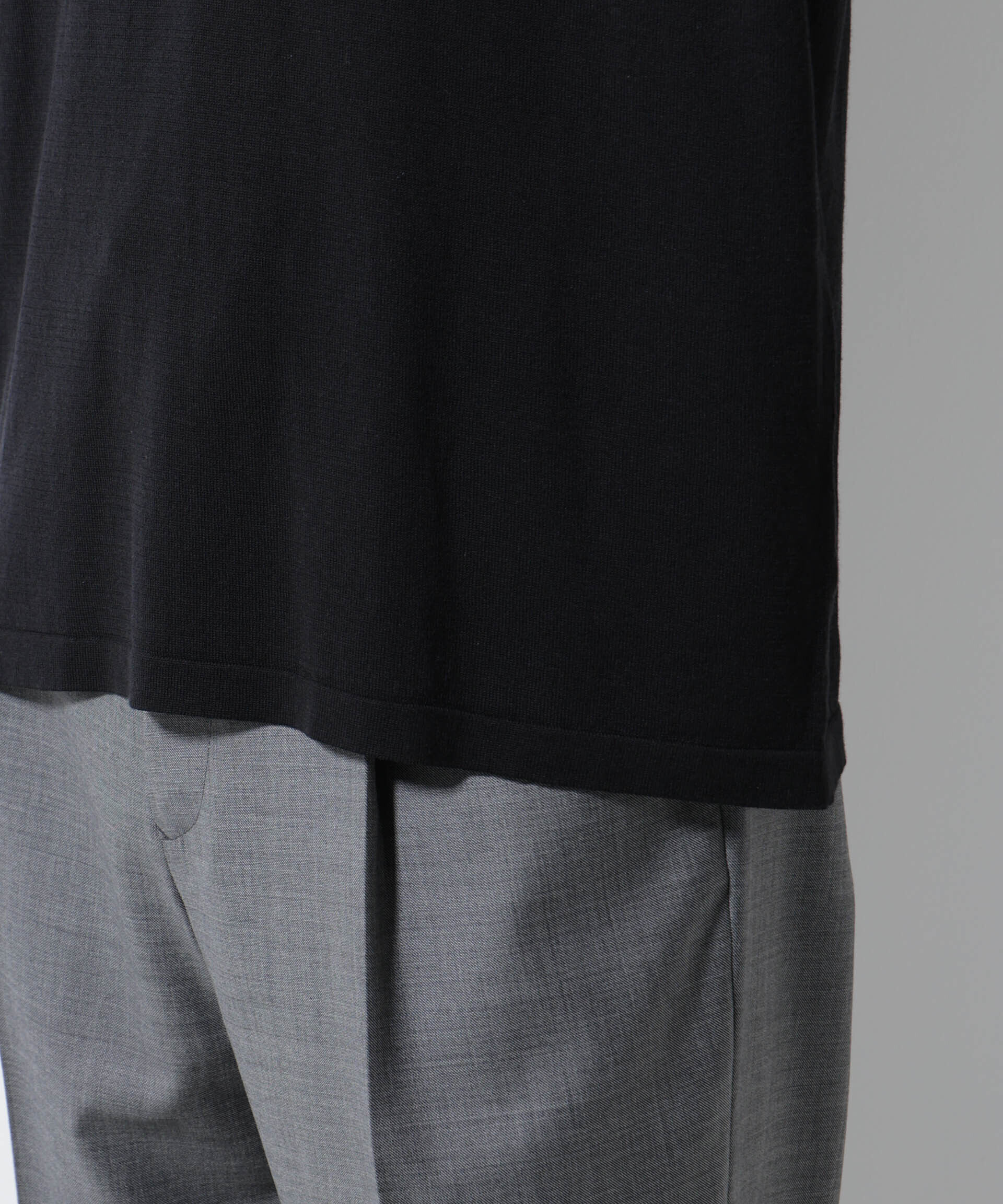 nano･universe「シルキータッチニットTシャツ 半袖」|ニット・セーター|