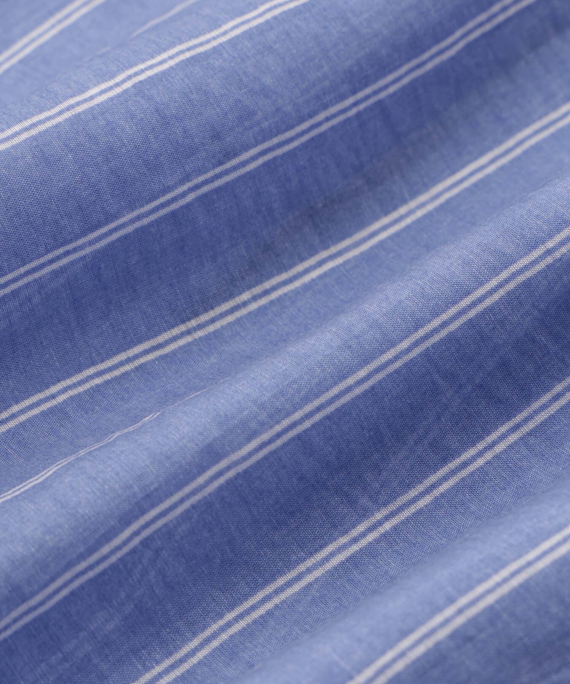 nano･universe「シアーストライプオーバーサイズロングシャツ(セットアップ可)」|シャツ・ブラウス|