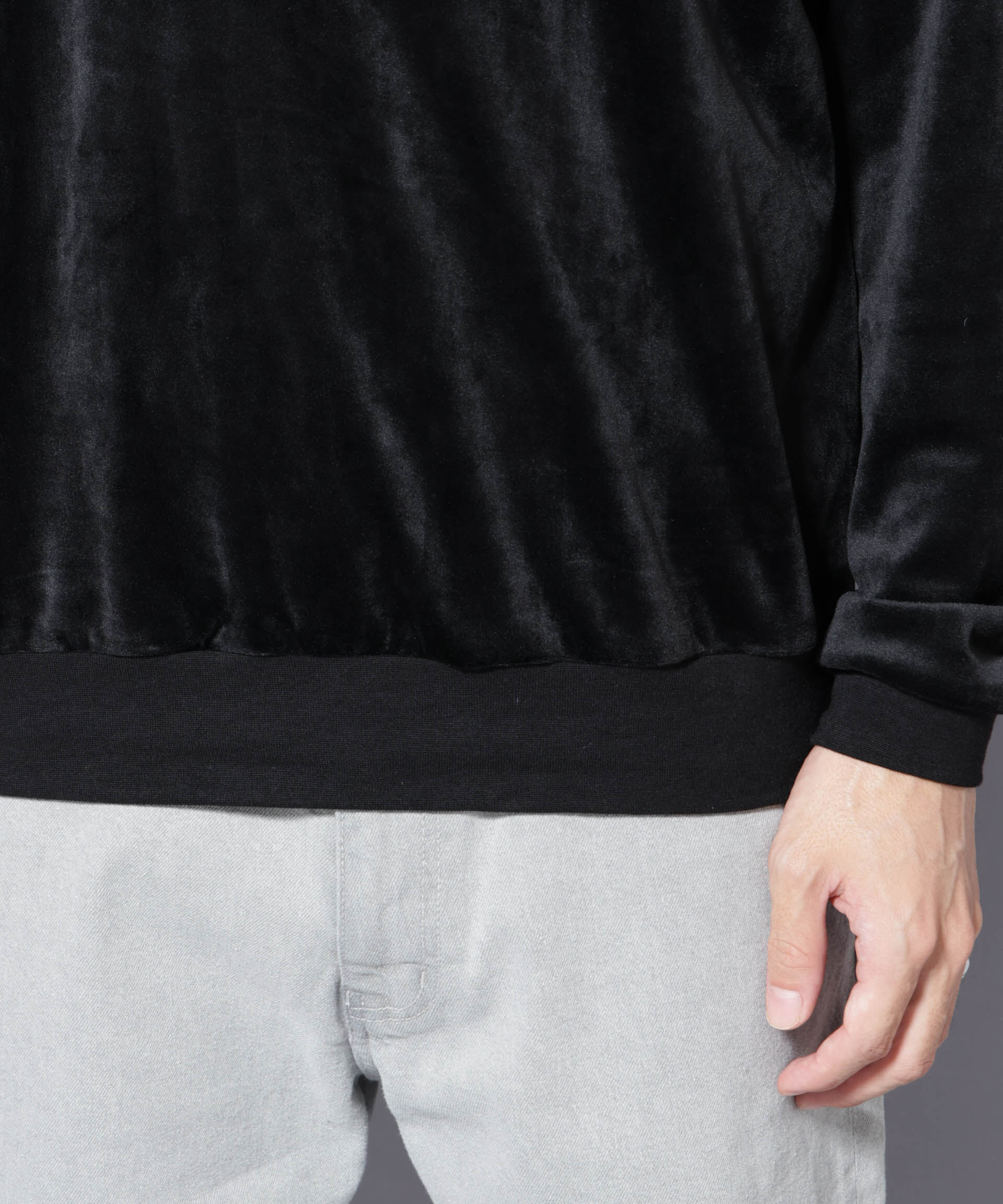 nano･universe「ベロアプルオーバー Vネックスウェット」|Tシャツ・カットソー|