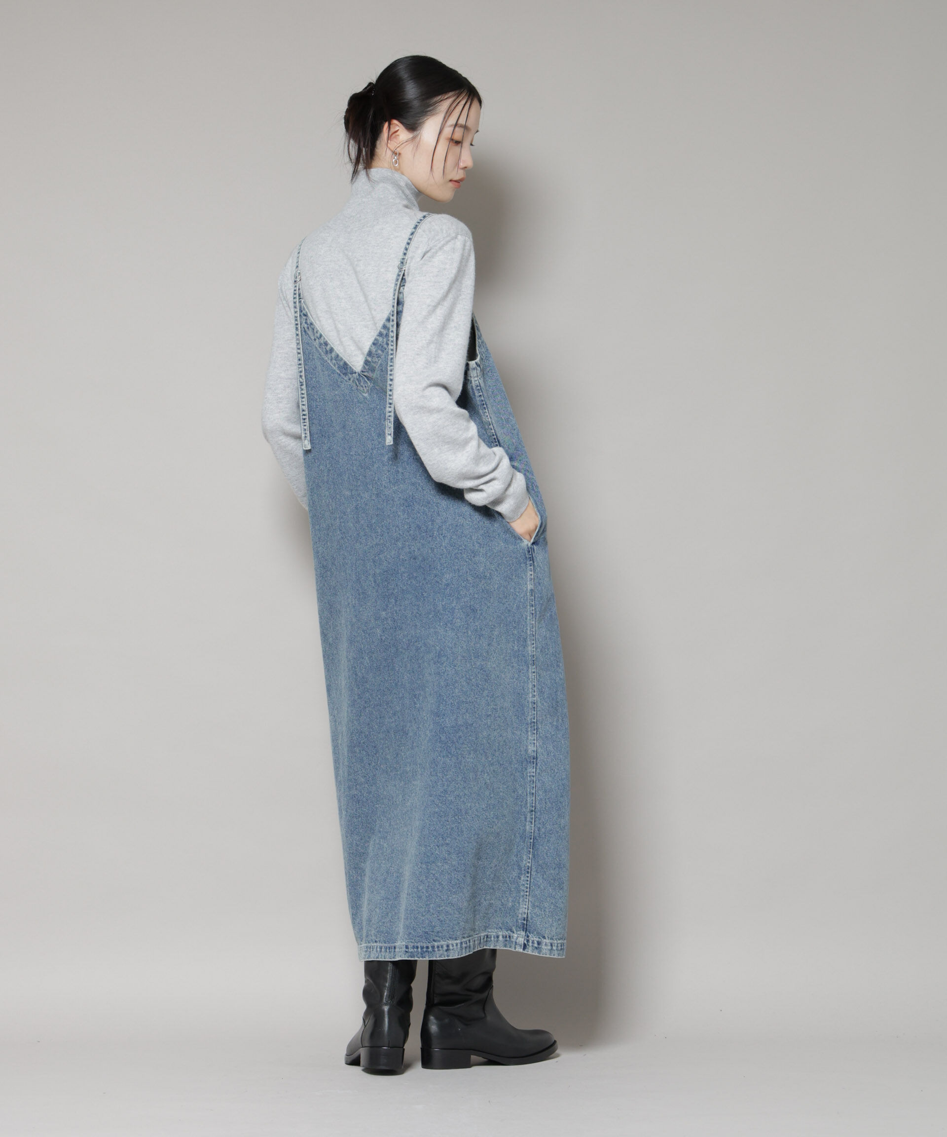 nano･universe「前後2wayデニムキャミソールワンピース」|ワンピース|