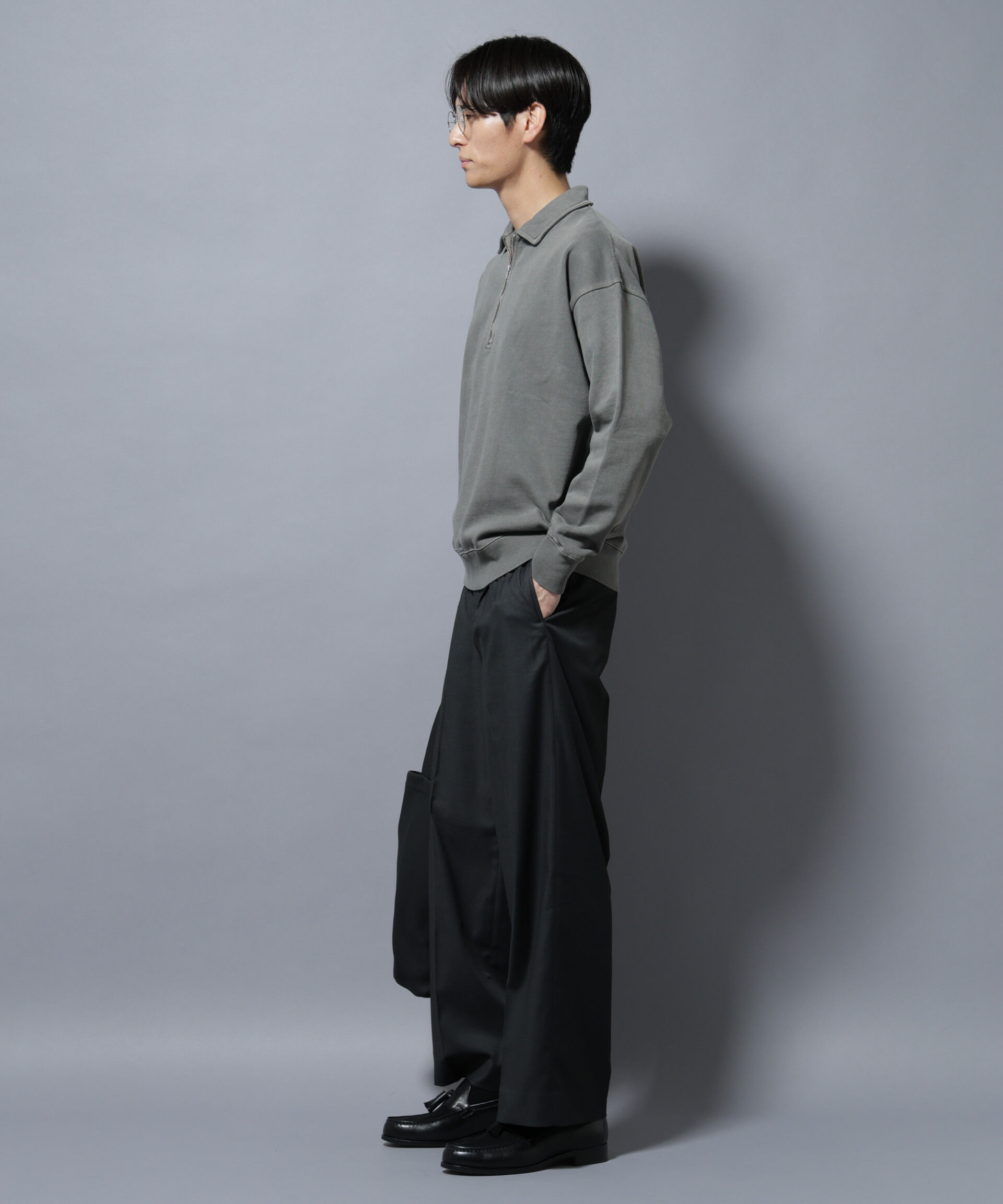 nano･universe「ヴィンテージライク ハーフZIPスウェット」|Tシャツ・カットソー|