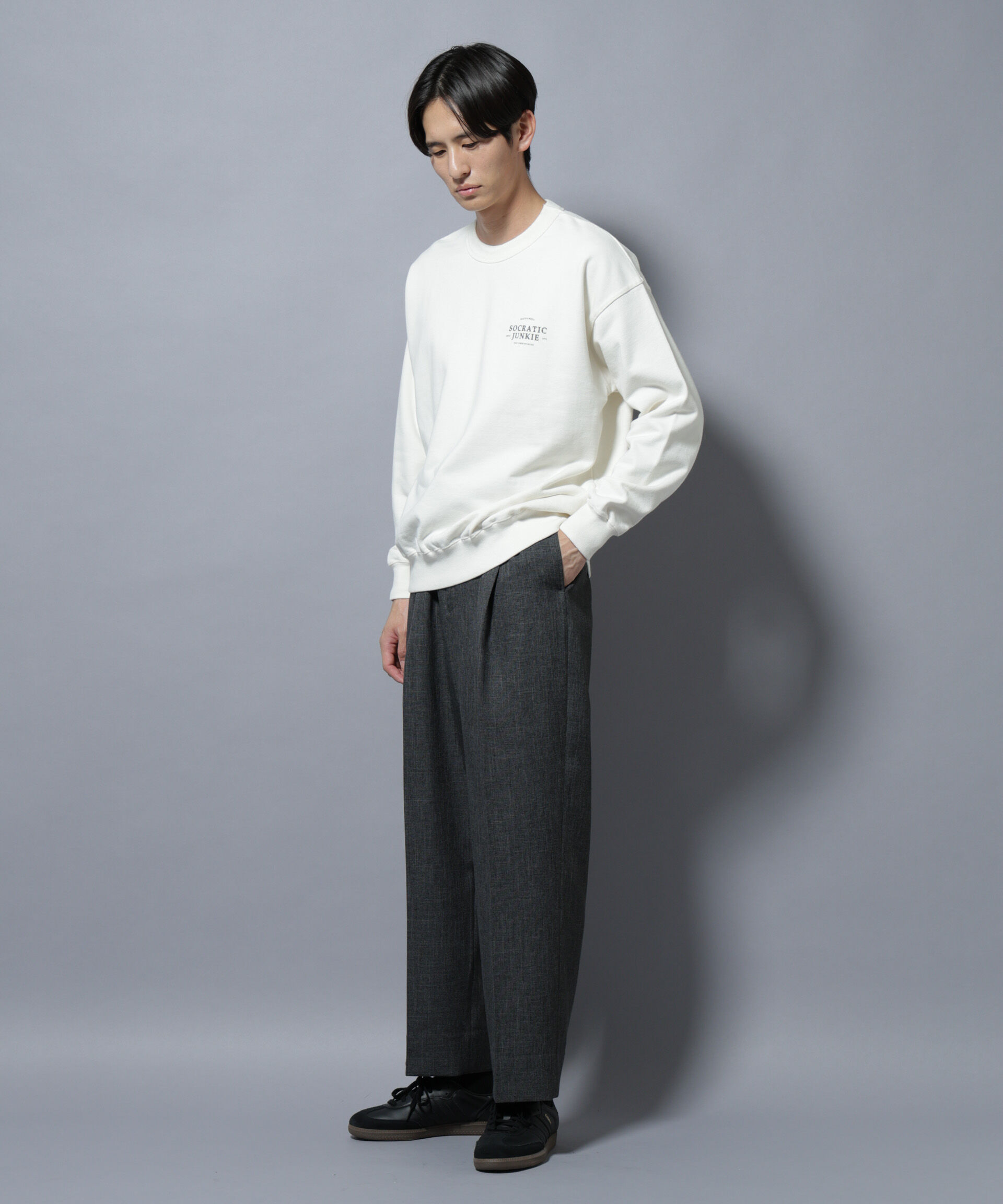 nano･universe「ヴィンテージライク エディトリアル デザインスウェット」|Tシャツ・カットソー|