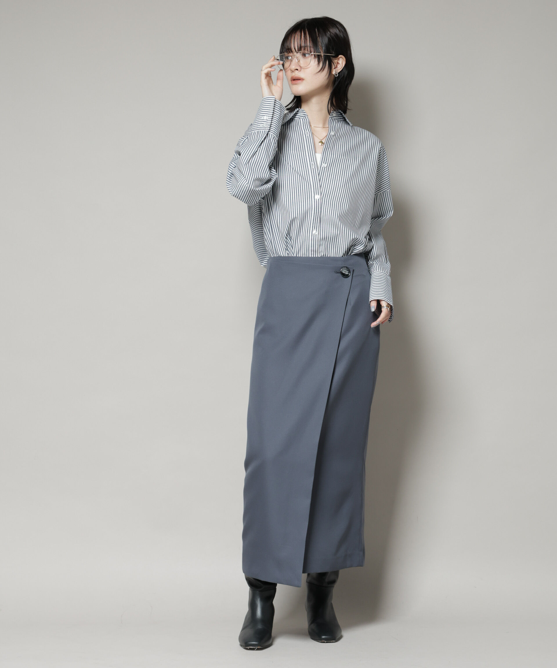 nano･universe「ラップ風スカート」|スカート|