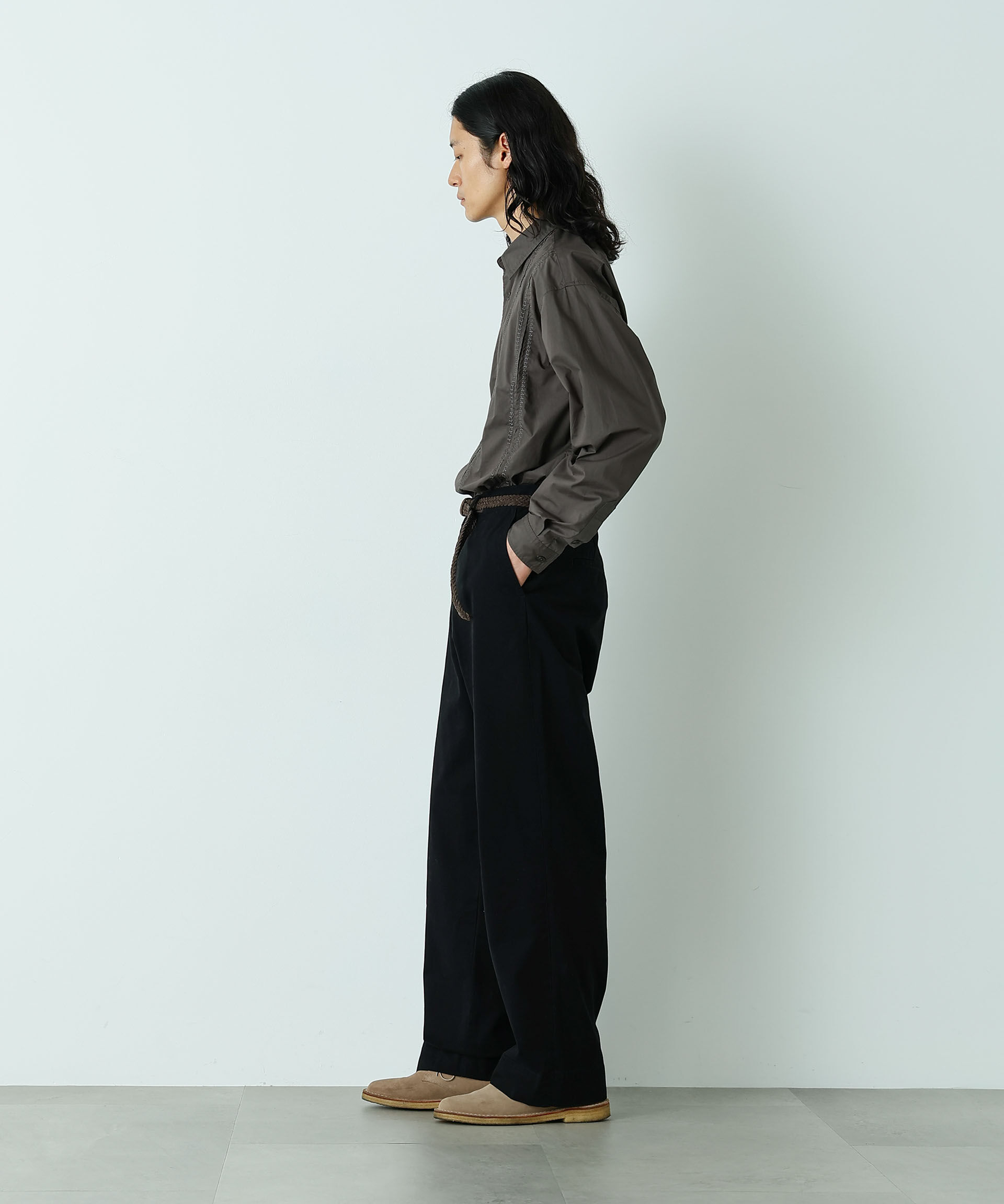  「「HOTEL LACE」デザインステッチロングスリーブシャツ」|シャツ・ブラウス|