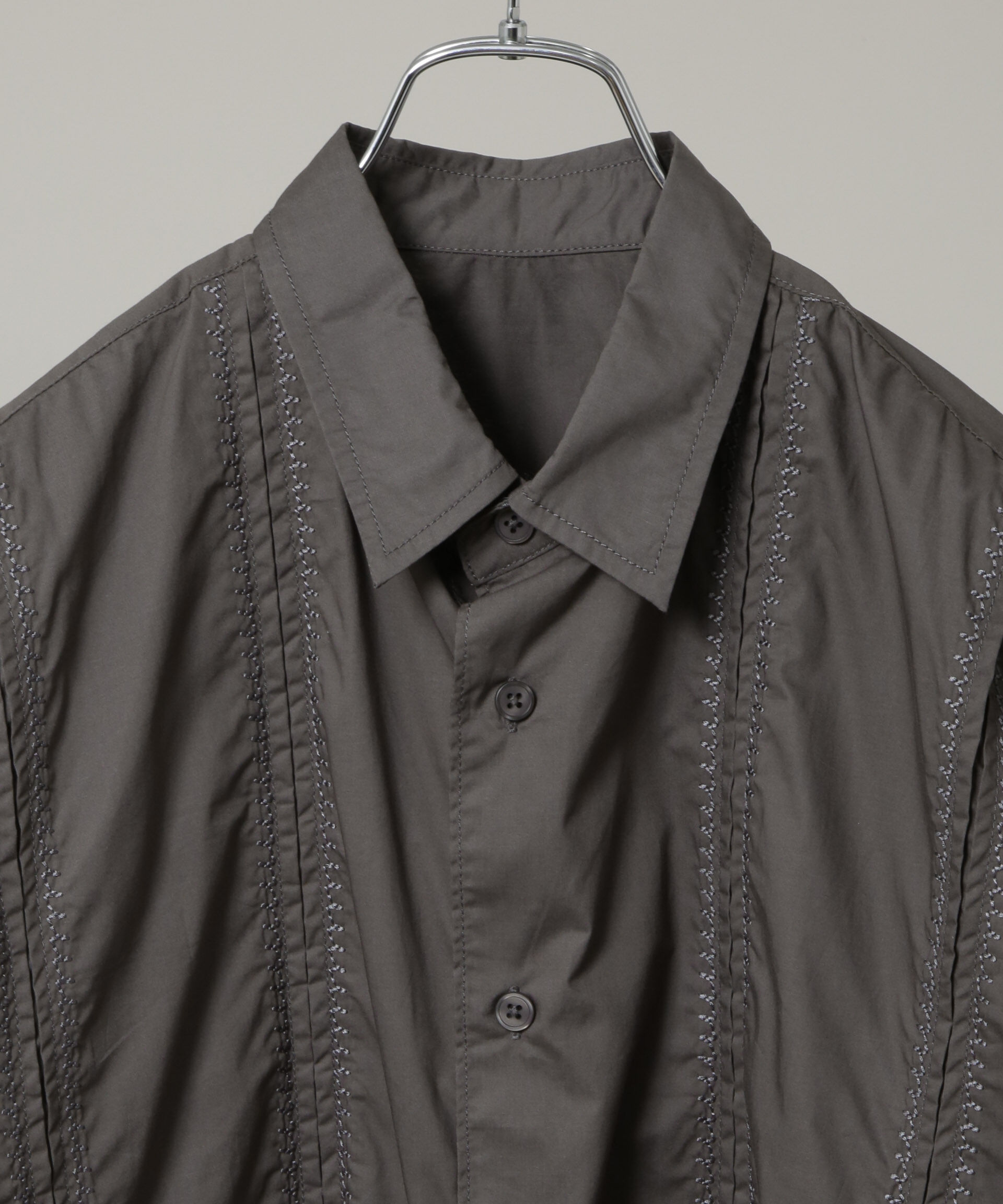  「「HOTEL LACE」デザインステッチロングスリーブシャツ」|シャツ・ブラウス|