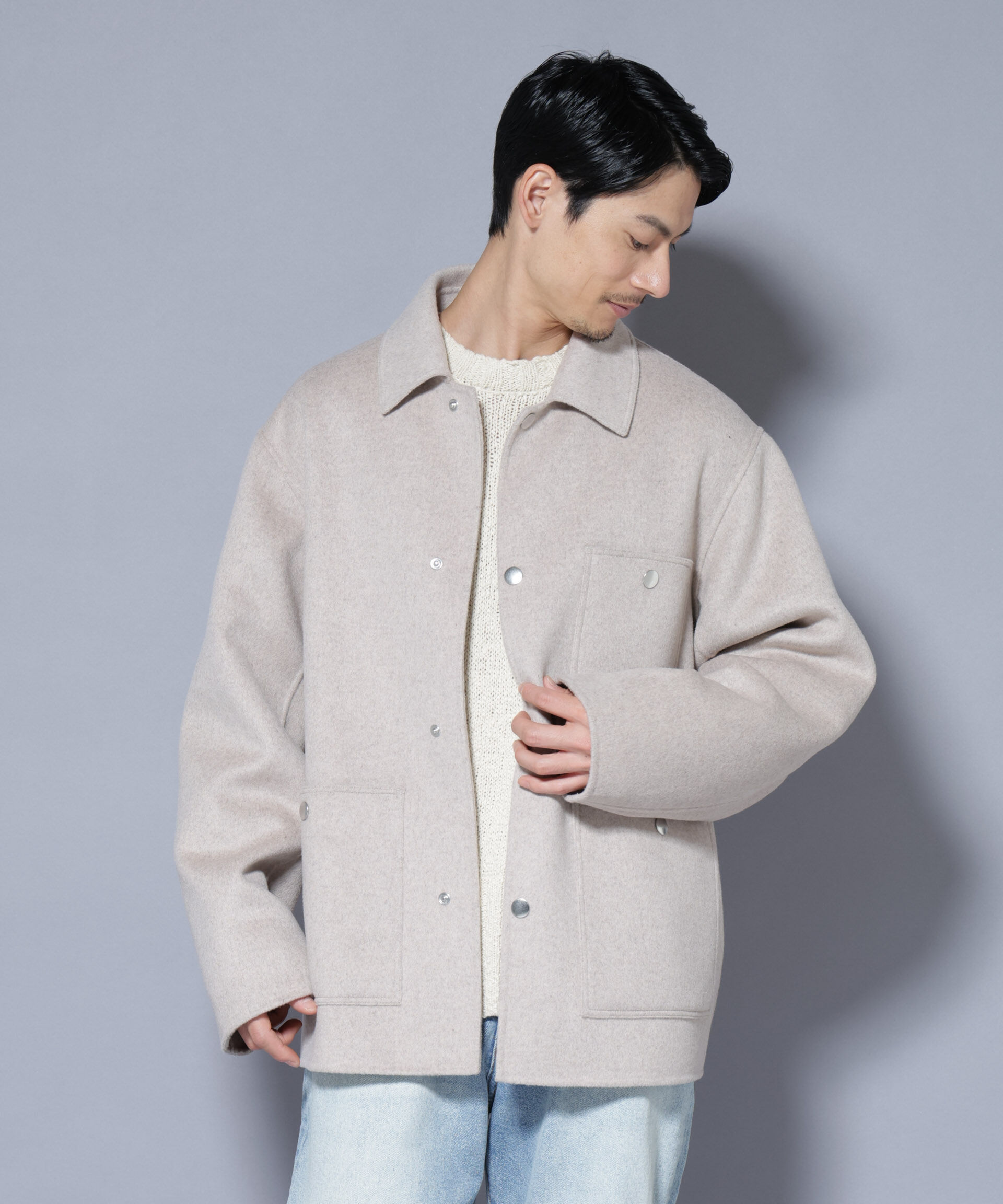 nano･universe「ウールリバーカバーオール」|その他|ライトベージ 1