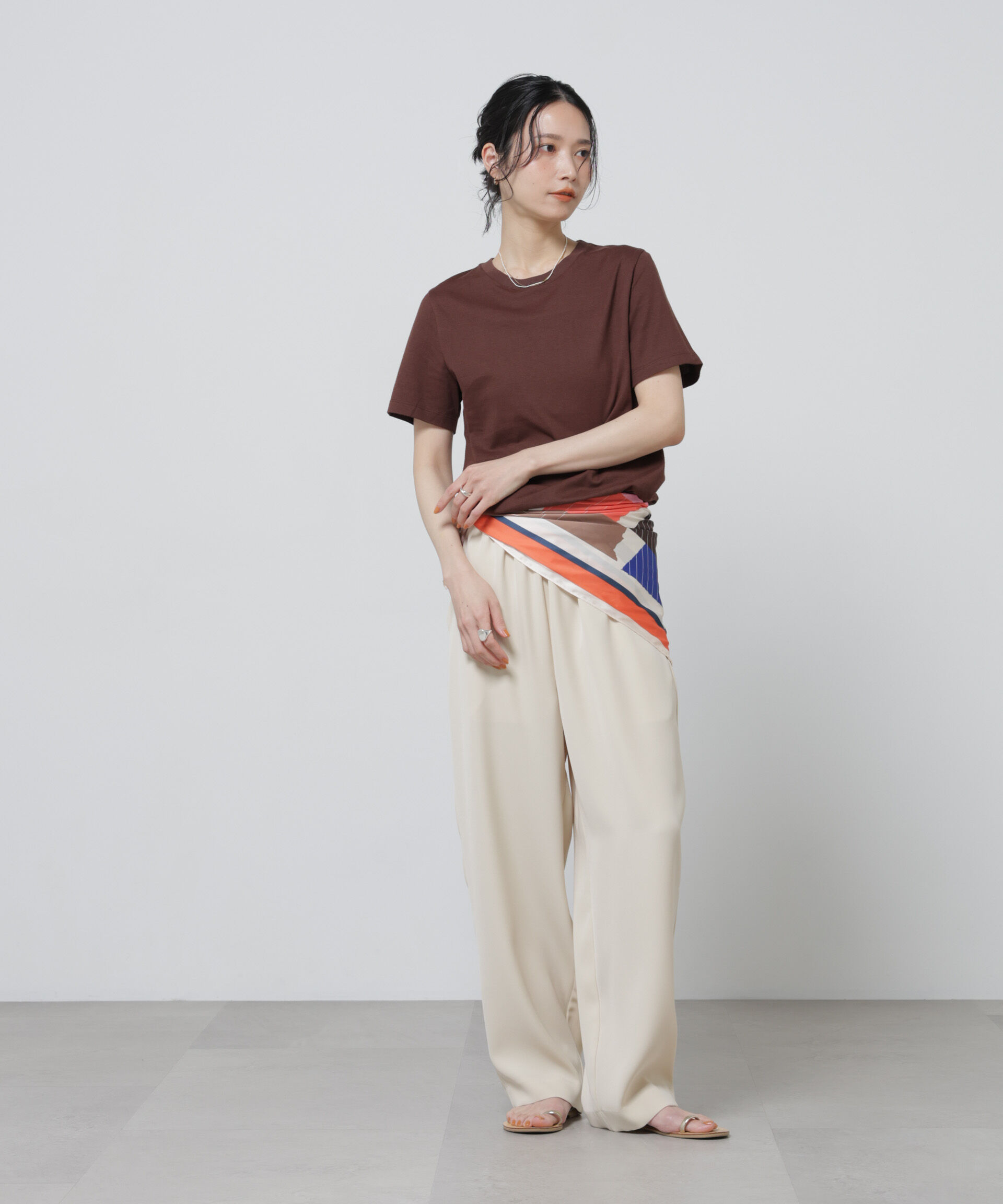 nano･universe「Anti Soaked(R) 汗染み防止カラフルクルーTシャツ」|Tシャツ・カットソー|