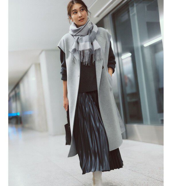 23区「【洗える】レザーライクプリーツ スカート」|スカート|