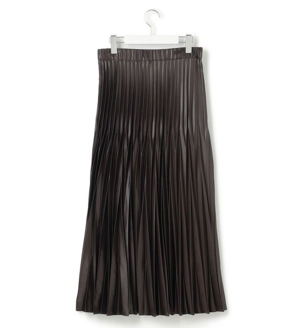 23区「【洗える】レザーライクプリーツ スカート」|スカート|