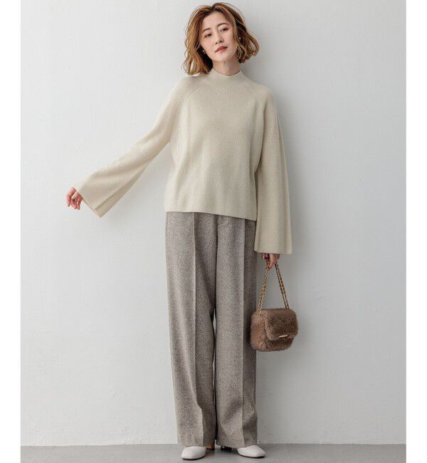 23区「【洗える】ラメウール ハイネック ニット」|ニット・セーター|