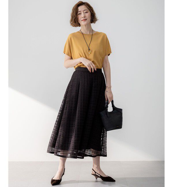 23区「【新色追加/洗える】レーヨンポリエステルストレッチ プルオーバー ニット」|ニット・セーター|