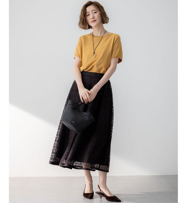 23区「【新色追加/洗える】レーヨンポリエステルストレッチ プルオーバー ニット」|ニット・セーター|