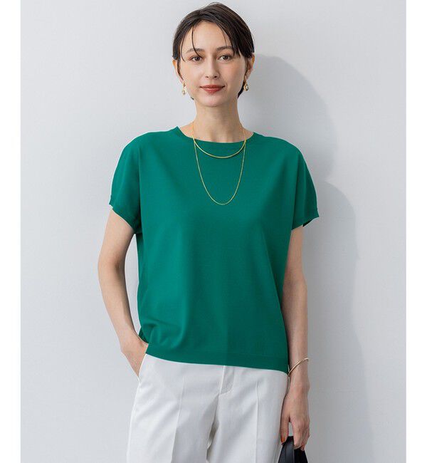 23区「【新色追加/洗える】レーヨンポリエステルストレッチ プルオーバー ニット」|ニット・セーター|ﾋﾟｰｺｯｸ