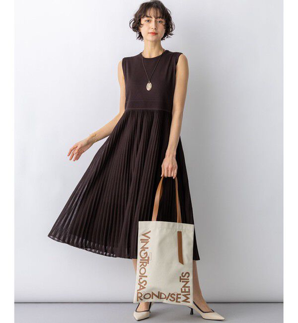 23区「プリーツニット ワンピース」|ワンピース|