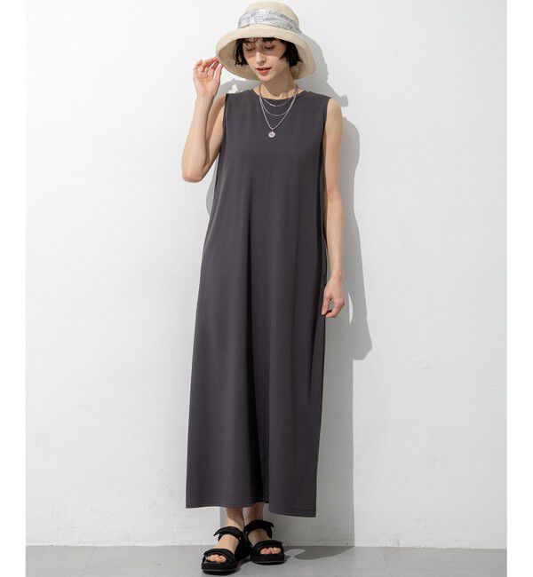 23区「ダブルフェイスジャージー Iラインワンピース」|ドレス|