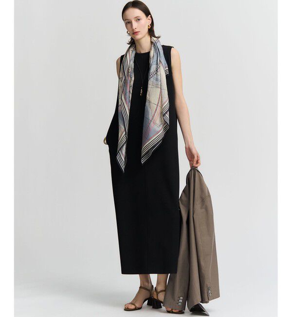 23区「ダブルフェイスジャージー Iラインワンピース」|ドレス|