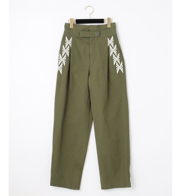 GRACE CONTINENTAL「刺繍テーパードパンツ」|チノ|