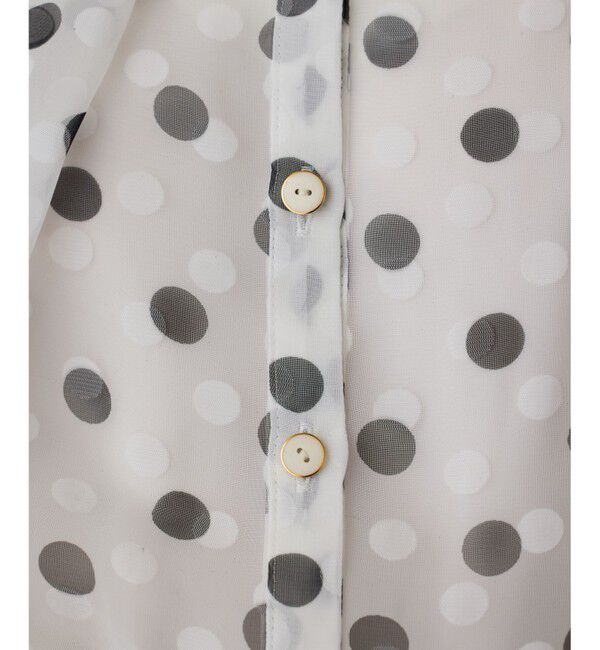 GRACE CONTINENTAL「ドットオパールボウタイノースリーブ」|シャツ・ブラウス|