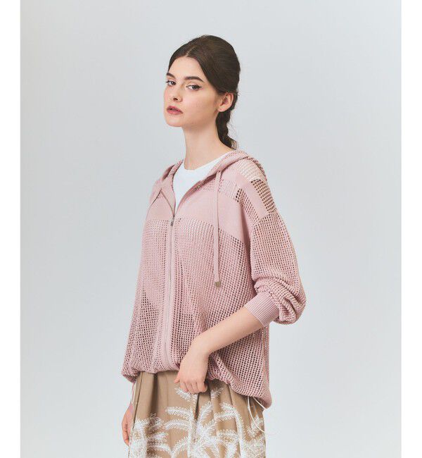 Grace Class「ボーダーメッシュフーディ」|パーカー|