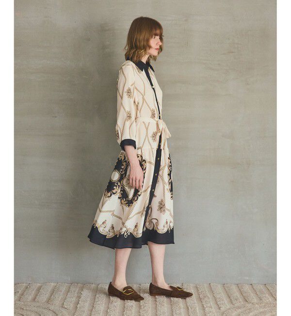 Grace Class「スカーフプリントシャツワンピース」|ワンピース|