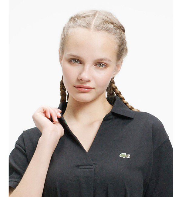 LACOSTE「スキッパーネックポロドレス / マキシ丈フレアワンピース」|ワンピース|