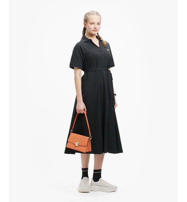 LACOSTE「スキッパーネックポロドレス / マキシ丈フレアワンピース」|ワンピース|