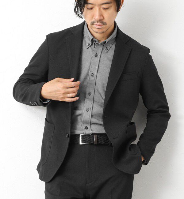 NOLLEY'S goodman「《ビジカジ/セットアップ対応》【尾州】先染めハニカムイージーJK 25AW」|テーラードジャケット|ブラック