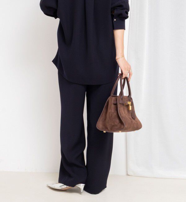 NOLLEY'S sophi「《セットアップ対応》ウォッシャブルダブルクロスサテンイージーワイドパンツ」|その他|