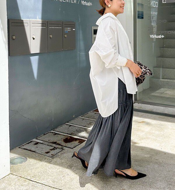 Rie Miller「顔料染マキシ丈ワンピース」|ワンピース|