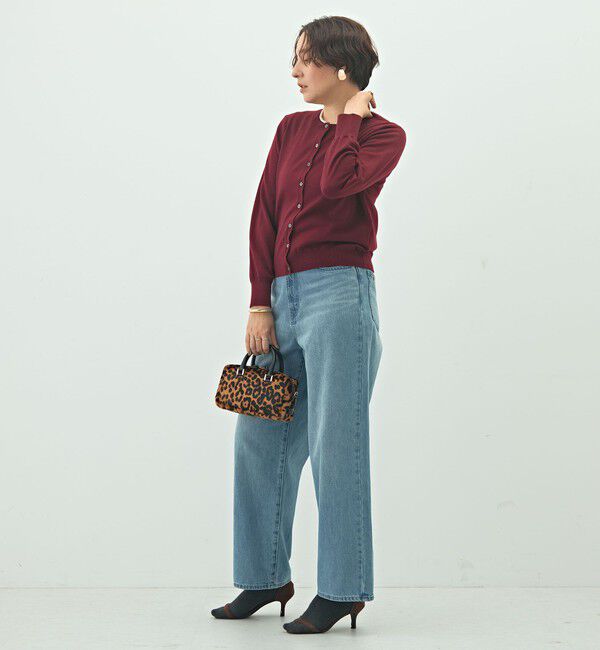 NOLLEY'S sophi「《アンサンブル対応》《手洗い可能》ウール100クルーネックカーディガン」|カーディガン|