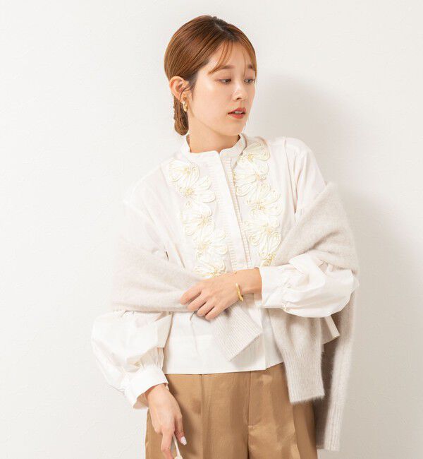 NOLLEY'S「【SOI-MeME/ソワメム】コードエンブロイダリーパールブラウス」|シャツ・ブラウス|