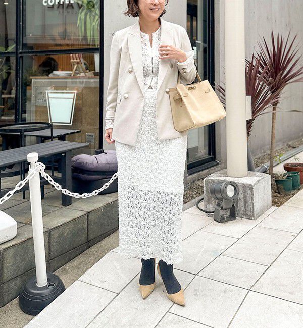 NOLLEY'S sophi「《セットアップ対応》ウォッシャブルストレッチレースタイトスカート」|タイト|