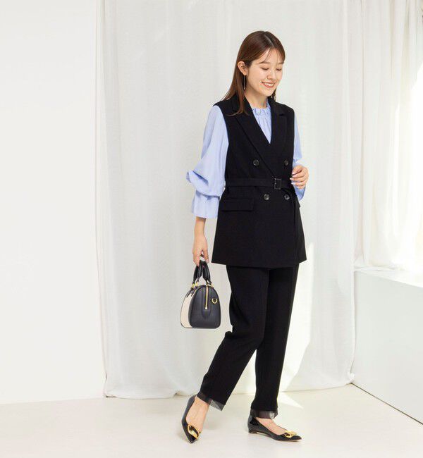 NOLLEY'S「《セットアップ対応》ウォッシャブルダブルクロスジレ」|ベスト・ジレ|