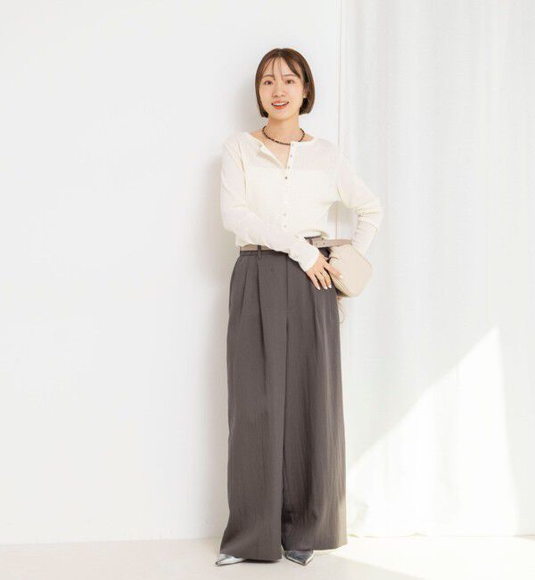 NOLLEY'S「ウォッシャブルナチュラルテレコ2WAYカーデ」|カーディガン|