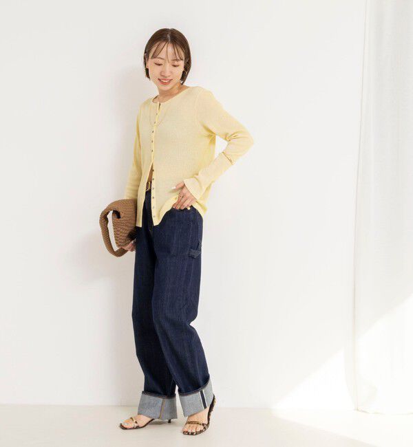 NOLLEY'S「ウォッシャブルナチュラルテレコ2WAYカーデ」|カーディガン|