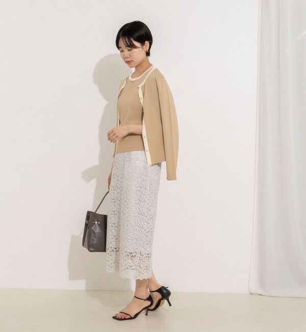 NOLLEY'S sophi「《アンサンブル対応》 《手洗い可能》マルチファンクションクルーネックカーディガン」|カーディガン|