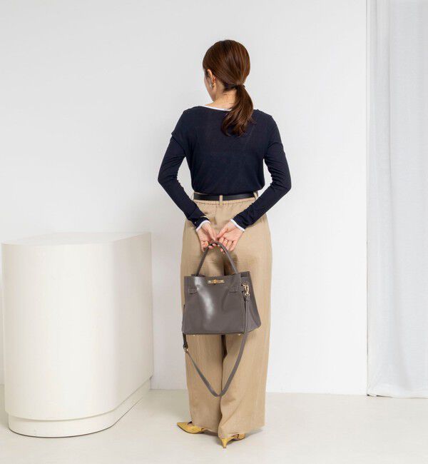 NOLLEY'S「ウォッシャブルシアー配色ロンＴ」|Tシャツ・カットソー|