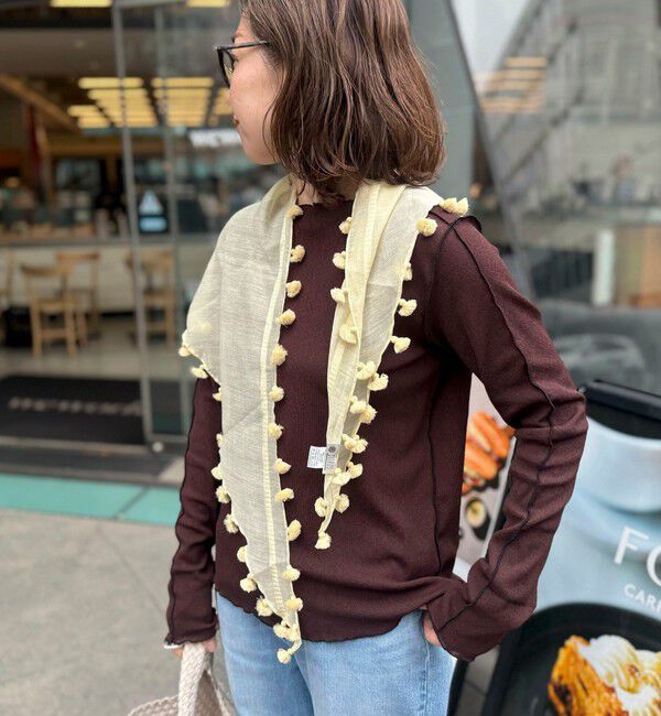 NOLLEY'S「【CITRUS/シトラス】POMPOMトライアングルストール」|ストール|