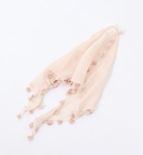 NOLLEY'S「【CITRUS/シトラス】POMPOMトライアングルストール」|ストール|サーモンピンク