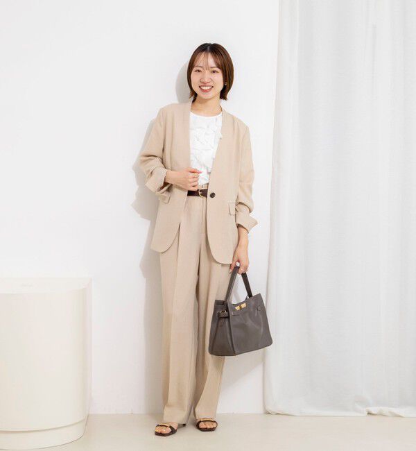 NOLLEY'S「《セットアップ対応》ウォッシャブルストレッチツイル愛されセミワイドパンツ」|その他|