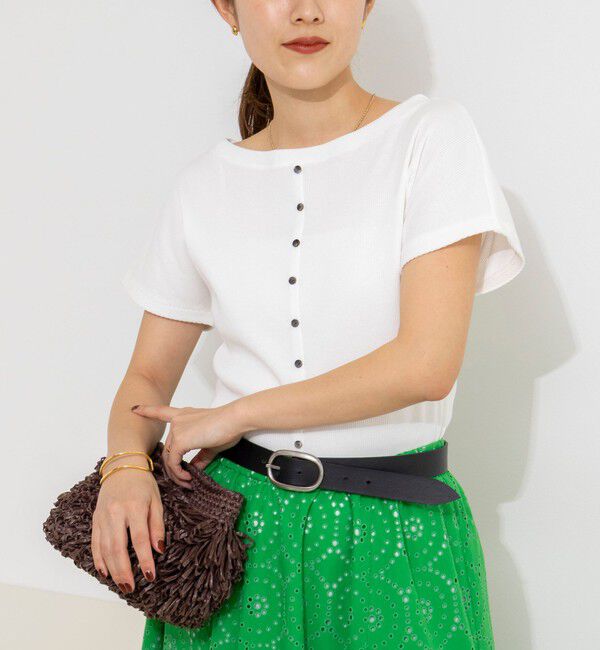 NOLLEY'S「ウォッシャブルスリット2WAYプルオーバー」|Tシャツ・カットソー|