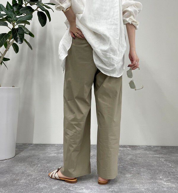 fredy emue「綿ナイロンストレッチセミワイドパンツ」|チノ|