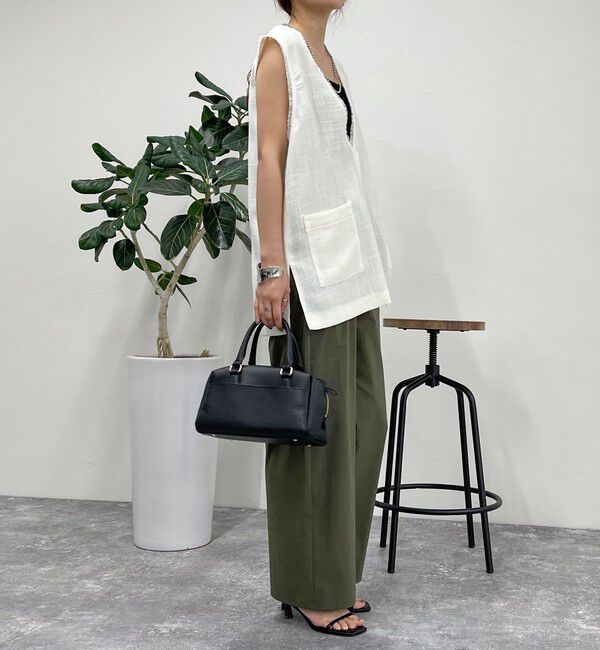 fredy emue「綿ナイロンストレッチセミワイドパンツ」|チノ|