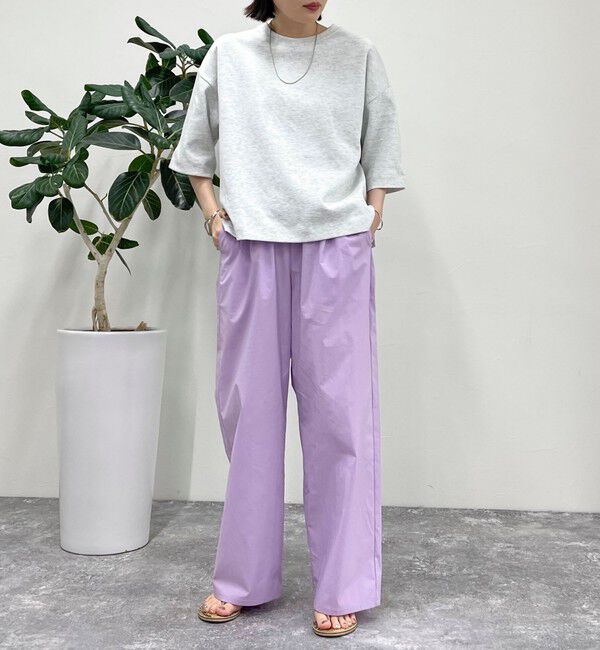 fredy emue「綿ナイロンストレッチセミワイドパンツ」|チノ|