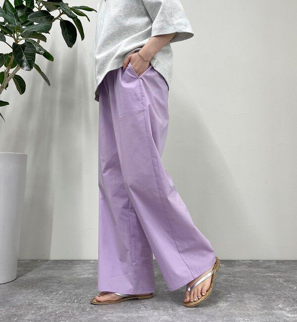 fredy emue「綿ナイロンストレッチセミワイドパンツ」|チノ|