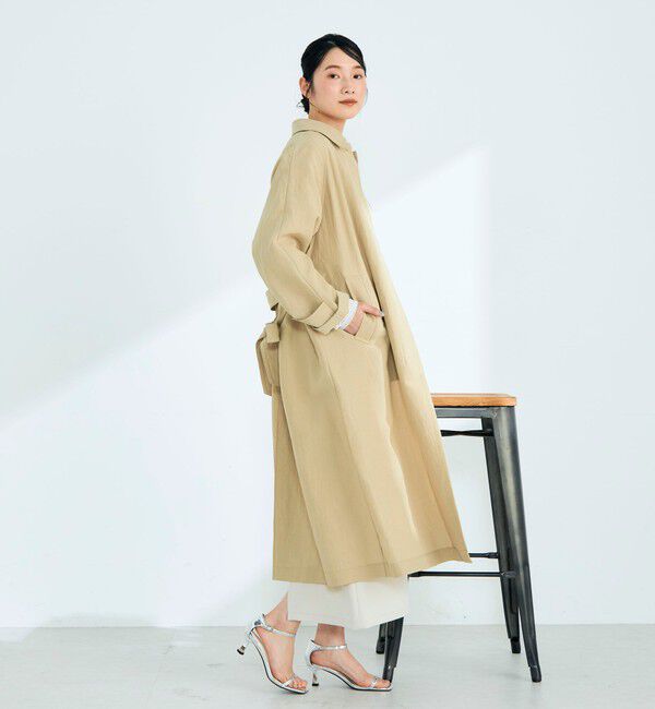 fredy emue「リネン混タンブラーステンカラーコート」|ステンカラーコート|