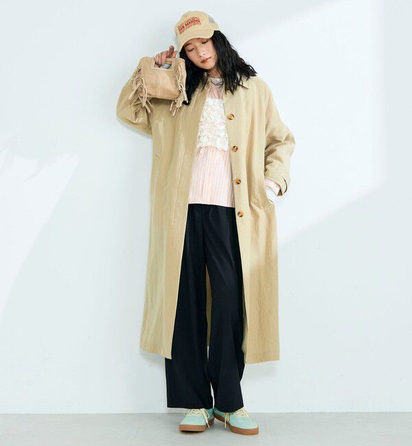 fredy emue「リネン混タンブラーステンカラーコート」|ステンカラーコート|