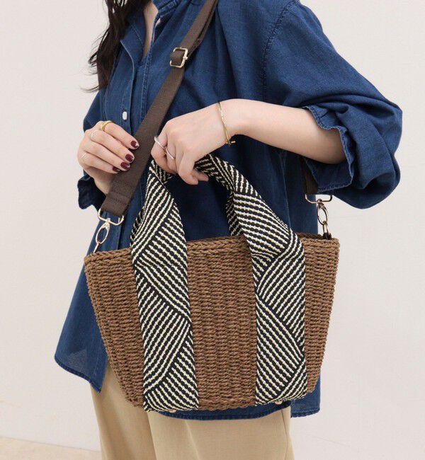 fredy emue「ラメテープハンドルカゴバッグ」|かごバッグ|