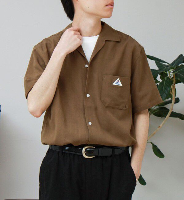 GLOSTER「【GEVACO/ゲバコ】イタリアンカラーシャツ」|シャツ・ブラウス|オリーブ